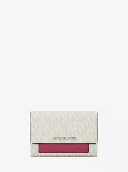 Кошелек 2-в-1 Jet Set среднего размера с фирменным логотипом Michael Kors, мультиколор