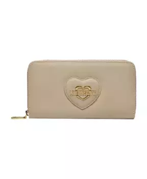 Кошелек элегантный функциональный стильный дизайн Moschino, бежевый