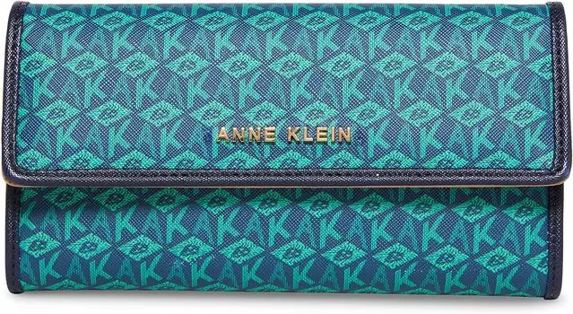 Кошелек Anne Klein AK Cube Logo Flap Wallet, темно-синий