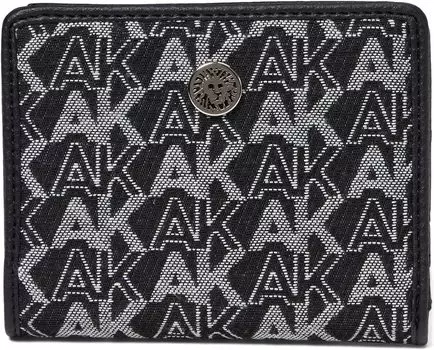 Кошелек Anne Klein AK Logo Bifold, цвет Black/AK Denim