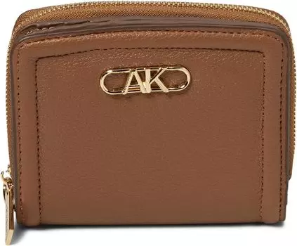Кошелек Anne Klein Small Bevel Logo Curved Wallet, цвет Chestnut