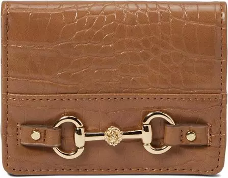 Кошелек Anne Klein Small Croco Horsebit Snap Wallet, цвет Chestnut