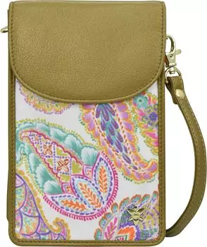 Кошелек Anuschka Cell Phone Crossbody Wallet Printed Fabric 13005, цвет Boho Paisley