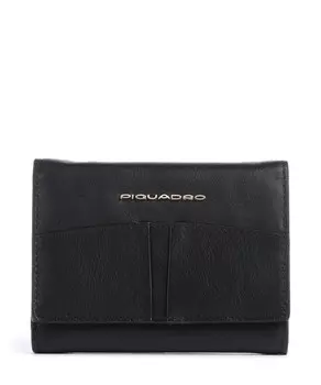 Кошелек ashley rfid из мелкозернистой яловой кожи Piquadro, черный
