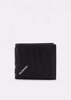 Кошелек BALENCIAGA Car square folded wallet, черный