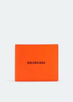 Кошелек BALENCIAGA Cash square folded wallet, оранжевый