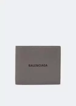 Кошелек BALENCIAGA Cash square folded wallet, серый