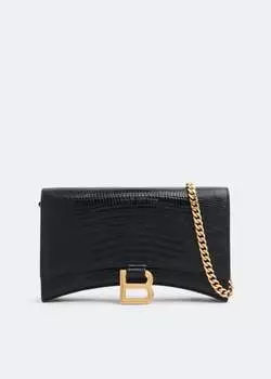 Кошелек BALENCIAGA Hourglass chain wallet, черный