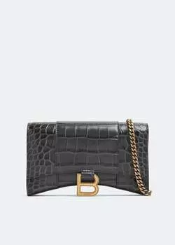 Кошелек BALENCIAGA Hourglass chain wallet, серый