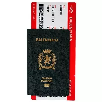Кошелек Balenciaga Passport Long Wallet 1 Ticket, цвет Passport Green