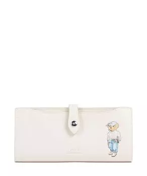 Кошелек Bear Eran Cable из мелкозернистой коровьей кожи Polo Ralph Lauren, белый