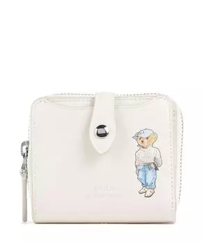 Кошелек Bear Eran Cable из мелкозернистой коровьей кожи Polo Ralph Lauren, белый