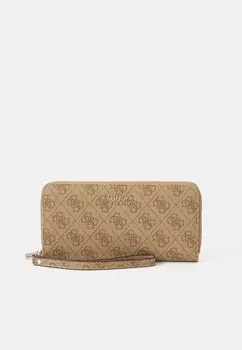 Кошелек BRENTON ZIP AROUND Guess, бежевый