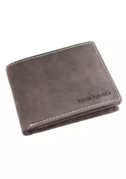 Кошелек Bruno Banani из кожи с декоративной строчкой, коричневый