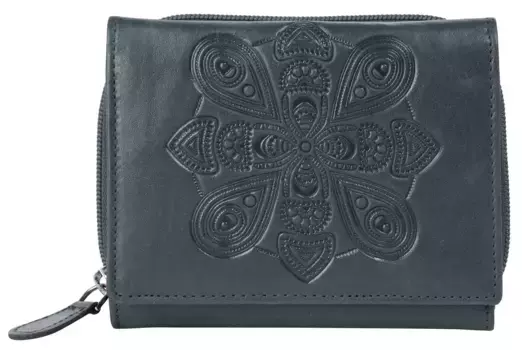 Кошелек Bruno Banani "Мандала", натуральная кожа, синий