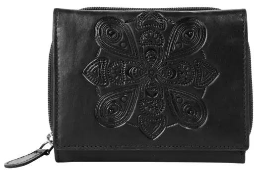 Кошелек Bruno Banani "Мандала", натуральная кожа, черный