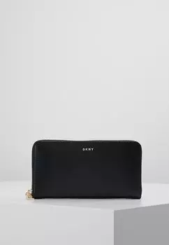 Кошелек BRYANT ZIP AROUND DKNY, черный/золотой