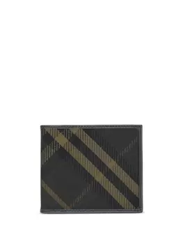 Кошелек Burberry Check, зеленый