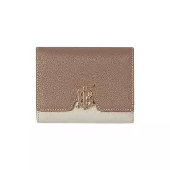 Кошелек Burberry Compact Wallet, цвет Camel/Archive Beige/Warm Tan
