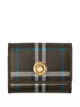 Кошелек Burberry в клетку, черный