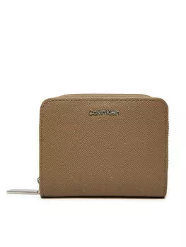 Кошелек Calvin Klein Ck Must Medium Zip Around_Mono K60K612825, коричневый