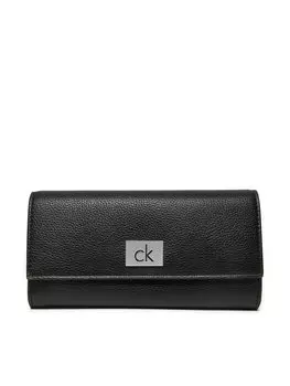 Кошелек Calvin Klein Ck Plaque Large Trifold K60K612839, черный