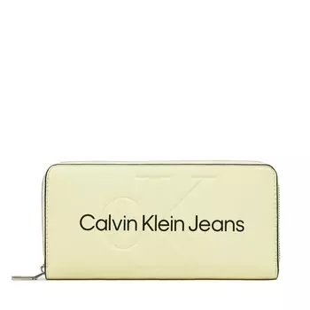 Кошелек Calvin Klein Jeans SculptedMono Zip, зеленый