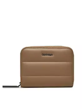 Кошелек Calvin Klein Line Quilt Medium Zip Around K60K612201, коричневый