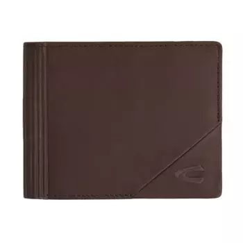 Кошелек Camel active "Тайга" из матовой кожи с вертикальным тиснением и RFID-защитой, коричневый