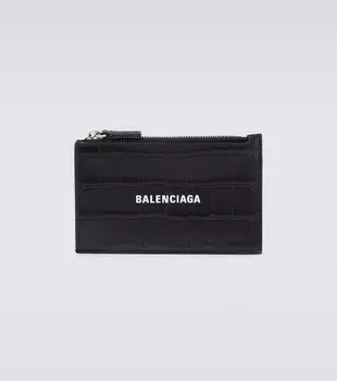 Кошелек Cash из кожи с эффектом крокодила Balenciaga, белый