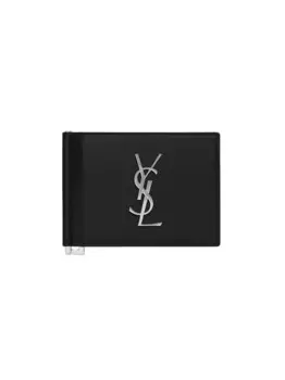 Кошелек Cassandre Bill Clip из гладкой кожи Saint Laurent, черный