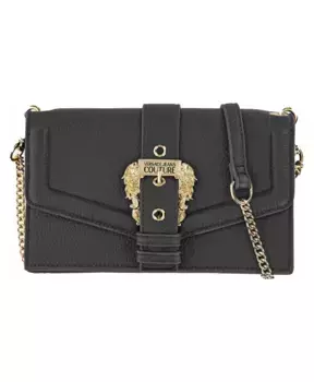 Кошелек Цепочка с золотой пряжкой Versace, черный