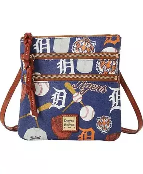 Кошелек через плечо Detroit Tigers Game Day с тройной молнией Dooney & Bourke, белый