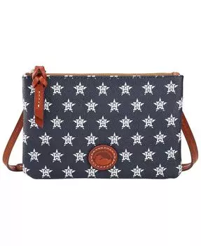 Кошелек через плечо Houston Astros с молнией сверху Dooney & Bourke, белый
