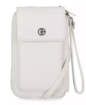 Кошелек через плечо из мягкой кожи Tech Giani Bernini, белый