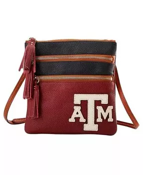 Кошелек через плечо с тройной молнией Texas A&M Aggies Infield Dooney & Bourke, белый