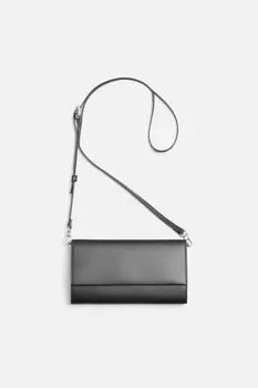 Кошелек через плечо ZARA, черный