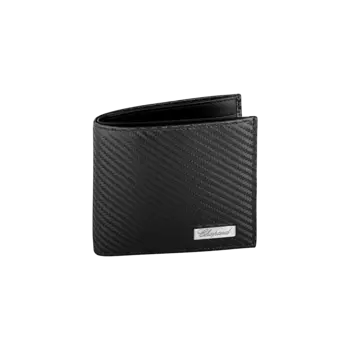 Кошелек Chopard Classic Racing small wallet - Черная кожа с карбоновым эффектом