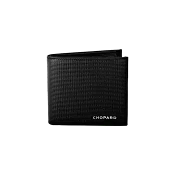 Кошелек Chopard Classic small wallet - Телячья кожа черного цвета с узором «гусиная лапка»