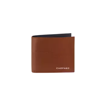Кошелек Chopard Heritage mini wallet - Телячья кожа синего/коньячного цвета