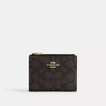 Кошелек Coach Bifold Wallet, золотой/ореховый/черный