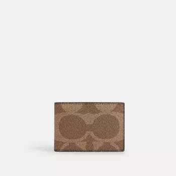 Кошелек Coach Compact Billfold Wallet, цвет Sand/Tan