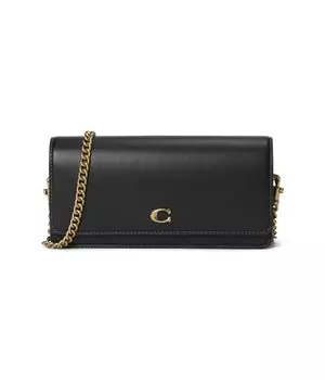 Кошелек COACH Evie Long Wallet with Chain, черный