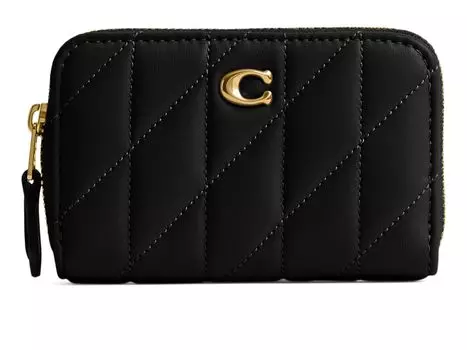 Кошелек COACH Small Zip Around Card Case, черный