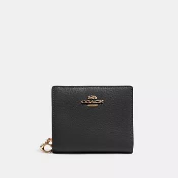 Кошелек COACH Snap Coach Outlet, цвет Gold/Black