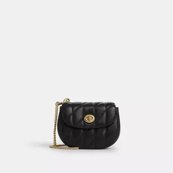 Кошелек Coach Turnlock Card Case, золотой/черный