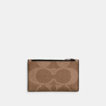 Кошелек Coach Zip Card Case, цвет Qb/Sand/Tan