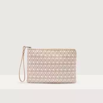Кошелек Coccinelle Alias Coated monogram, цвет Multi Blanco/Rosette