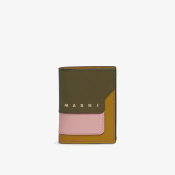 Кошелек Colour-Block Marni двухстворчатый кожаный, мультиколор