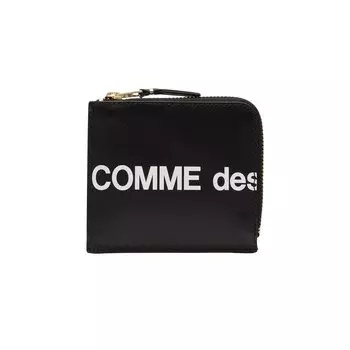 Кошелек Comme des Garons Тонкий кошелек с огромным логотипом, черный цвет
